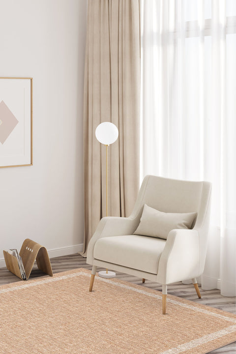 Jute-Haptiek Ava Crema Tapijt - Teppana