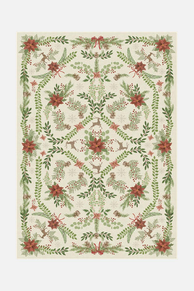 Kerstster Crème Vloerkleed - Teppana